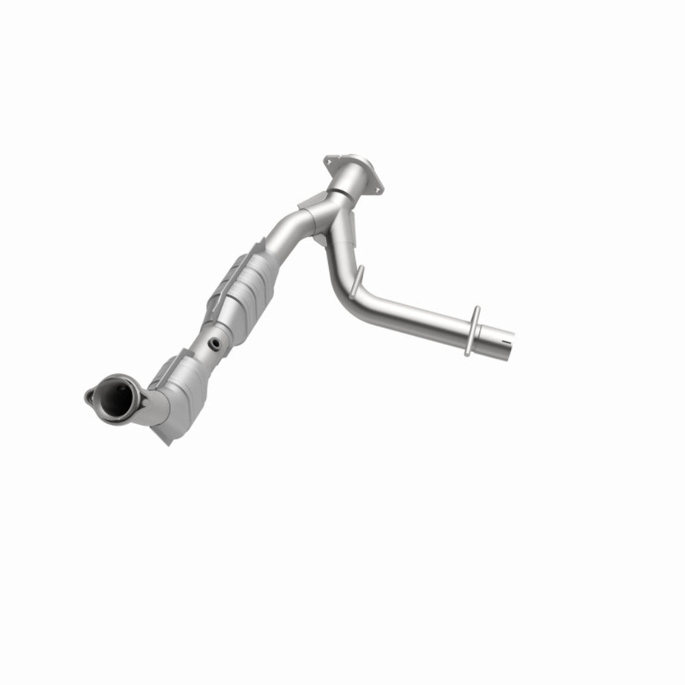 MagnaFlow direct-fit catalytic converter fits 2003-2004 Ford Expedition 4.6L and 2003-2004 Exped 4.6L passenger side 4.6L passenger side stainless steel CARB compliant OBDII 49607