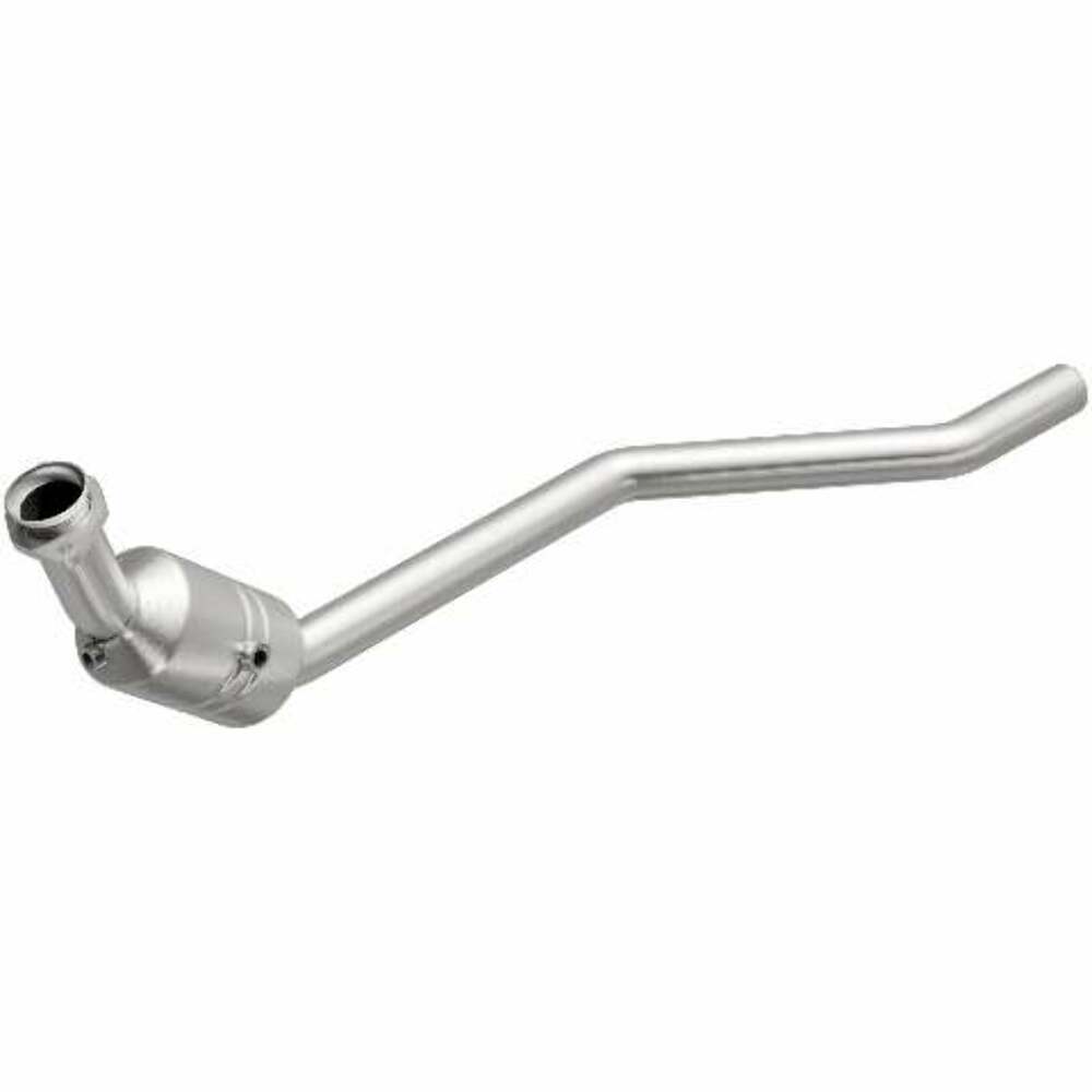 MagnaFlow direct-fit catalytic converter fits 2003-2005 Jaguar S-Type 4.2L and 2003-2005 Jaguar S-Type 4.2L passenger side 4.2L passenger side stainless steel CARB compliant OBDII 