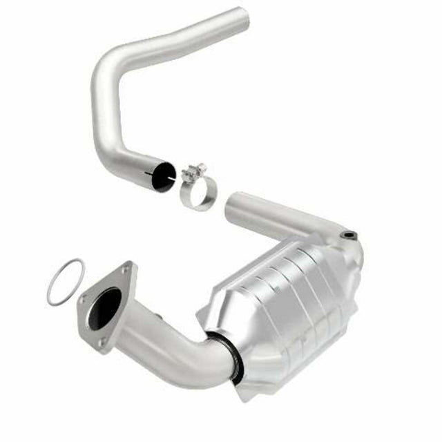 MagnaFlow direct-fit catalytic converter fits 2003-2006 Hummer H2 6.0L and 2003-2006 Hummer H2 6.0L driver side 6.0L driver side stainless steel Federal EPA compliant OBDII 24084