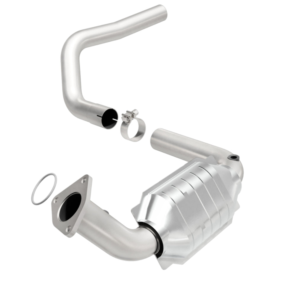 MagnaFlow direct-fit catalytic converter fits 2003-2006 Hummer H2 6.0L and 2003-2006 Hummer H2 6.0L driver side 6.0L driver side stainless steel Federal EPA compliant OBDII 24084