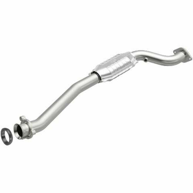 MagnaFlow direct-fit catalytic converter fits 2004-2012 Chevrolet Colorado, GMC Canyon, and more, this and 2004-2006 Colorado 2.8/3.5 rr O 2.8 inch inlet 3.5 inch outlet stainless 