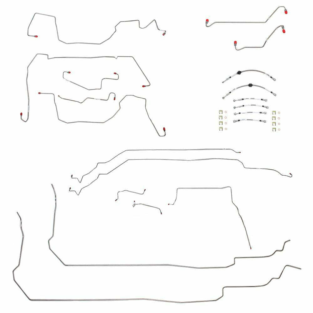 t 04-06 Pontiac GTO Brake Line & Hose Kit Fine Lines