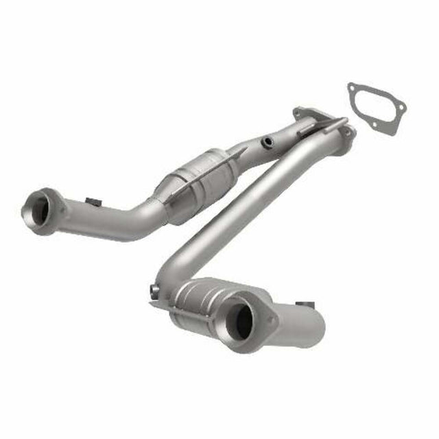 MagnaFlow direct-fit catalytic converter fits 2004-2006 Ford Ranger 4.0L and 2004 Mazda B4000 4.0L 4 inch inlet/outlet stainless steel CARB compliant OBDII 49682