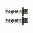 1973-1974 C/K Series Pickup; C/K Fender Badge Pair - Cheyenne 10 04-537