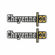 1973-1974 C/K Series Pickup; C/K Fender Badge Pair - Cheyenne 20 04-538