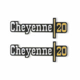 1973-1974 C/K Series Pickup; C/K Fender Badge Pair - Cheyenne 20 04-538