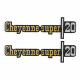 Fits 1973-1976 C/K Series Pickup; C/K Fender Badge Pair-Cheyenne Super 20 04-542