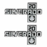Fits 1981-1988 C/K Series Trucks; C/K Fender Badge Pair - Silverado 20 04-553