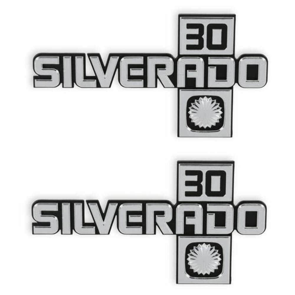 1981-1988 C/K Series Trucks; C/K Fender Badge Pair - Silverado 30 04-554