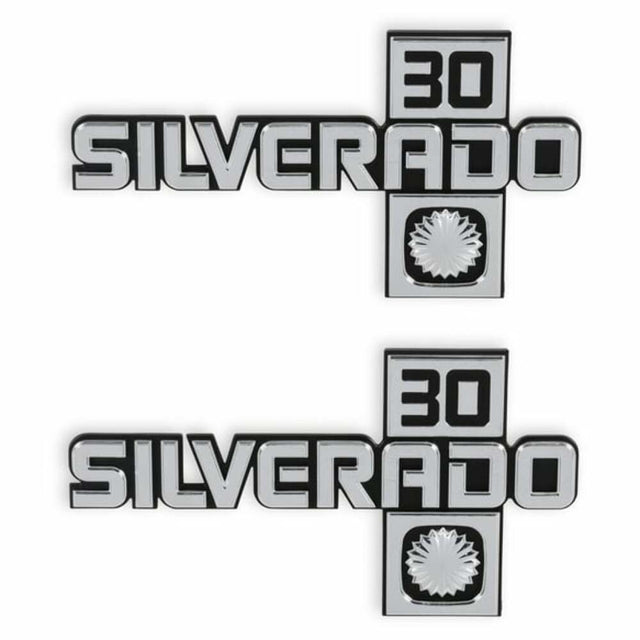 1981-1988 C/K Series Trucks; C/K Fender Badge Pair - Silverado 30 04-554
