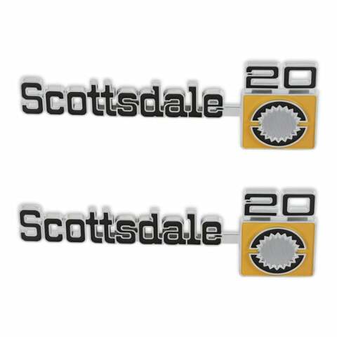 1975-1980 C/K Series Trucks; C/K Fender Badge Pair - Scottsdale 20 04-556