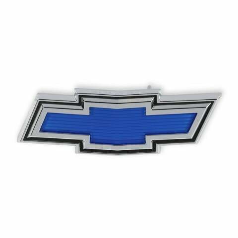 1971-1972 C/K Series Trucks; C/K Bowtie Grille Emblem - Blue 04-578 chrome