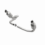 MagnaFlow direct-fit catalytic converter fits 04 Dakota 3.7/4.7 4WD 3.7 inch inlet 4.7 inch outlet stainless steel CARB compliant 49658