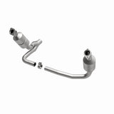 MagnaFlow direct-fit catalytic converter fits 04 Dakota 3.7/4.7 4WD 3.7 inch inlet 4.7 inch outlet stainless steel CARB compliant 49658
