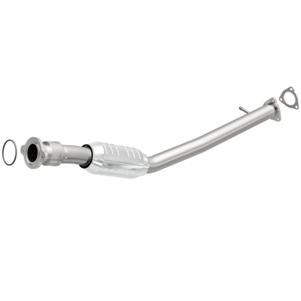 MagnaFlow direct-fit catalytic converter fits 2005-2009 Chevrolet Equinox and 2006-2009 Pontiac Torrent, this and 2005-2006 Equinox 3.4L stainless steel Federal EPA compliant OBDII