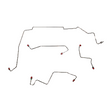 Front Brake Line Kit for 2005-2006 Ford Escape AWABS ABS 2WD stainless steel