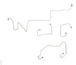 Front Brake Line Kit for 2005-2007 Pontiac G6 No ABS stainless steel
