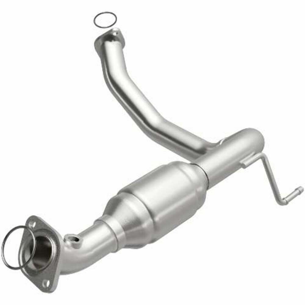 MagnaFlow direct-fit catalytic converter fits 2003-2009 Toyota 4Runner and 2007-2009 Toyota FJ Cruiser, this and 2005-2007 4-Run/FJ driver side rr driver side stainless steel CARB 