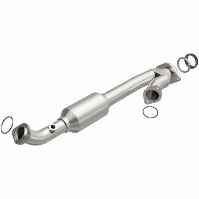 MagnaFlow direct-fit catalytic converter fits 2003-2015 Toyota 4Runner and 2007-2014 Toyota FJ Cruiser, this and 2005-2007 4-Run/FJ passenger side rr passenger side stainless steel