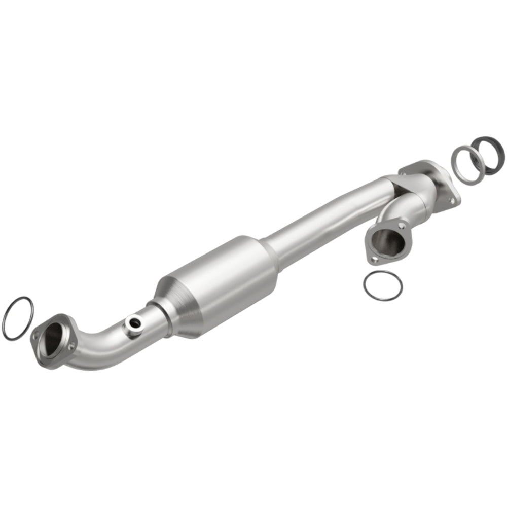 MagnaFlow direct-fit catalytic converter fits 2003-2015 Toyota 4Runner and 2007-2014 Toyota FJ Cruiser, this and 2005-2007 4-Run/FJ passenger side rr passenger side stainless steel
