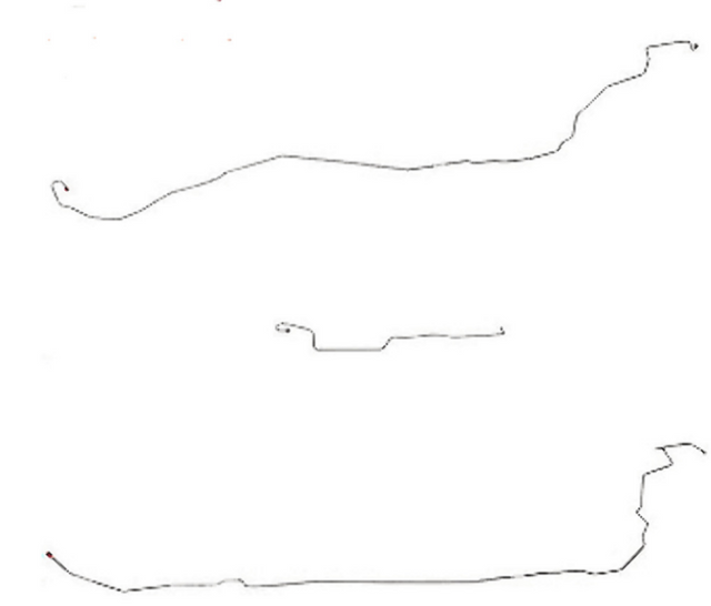Intermediate Brake Line Kit for 2005-2010 Chevy Cobalt No ABS stainless steel