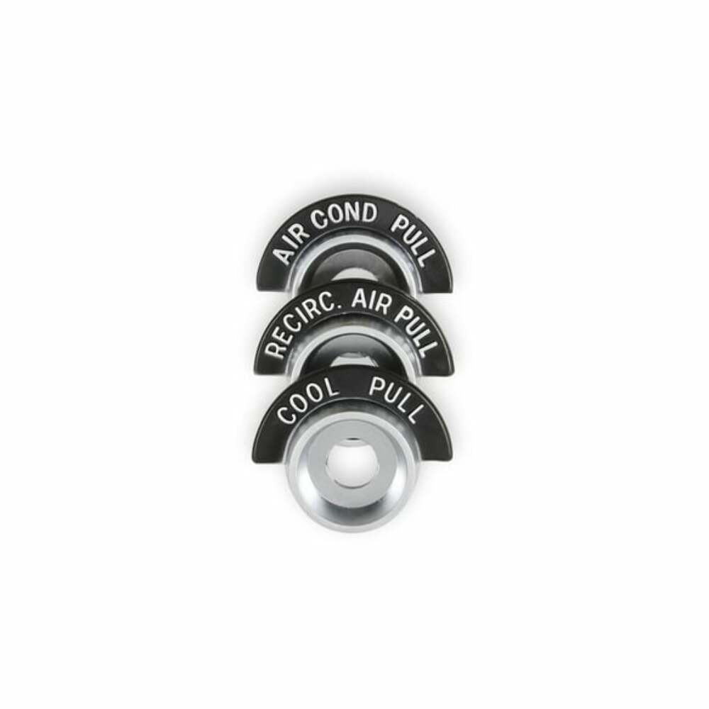 1963-1966 C/K Series Trucks; Chevy C/K pickup A/C Control Bezels - 3Pc 05-202