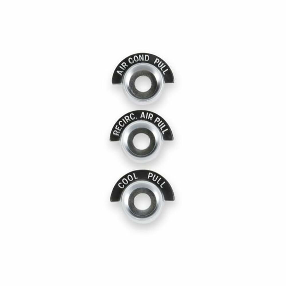 1963-1966 C/K Series Trucks; Chevy C/K pickup A/C Control Bezels - 3Pc 05-202
