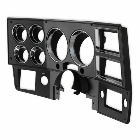 84-87 Trucks Instrument Cluster Bezel-w/ A/C-Black/Chrome 05-218