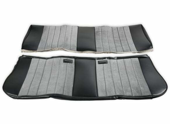 81-87 C/K Series Pickup Seat Upholstery-Standard Pleat-Black/Silver 05-310