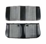 81-87 C/K Series Pickup Seat Upholstery-Standard Pleat-Black/Silver 05-310