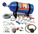 NOS single fogger wet nitrous system - multi-fit -4AN 10 lb stainless steel blue red 05135NOS