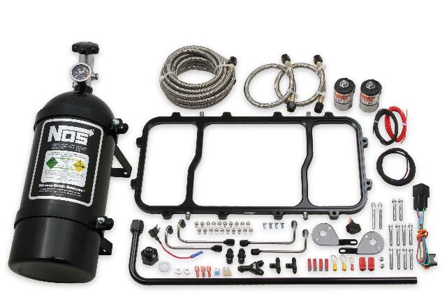 NOS dry nitrous plate system for Holley LS hi ram intake manifoldblack 05500BNOS 10 lb clear single stage 2493