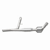 MagnaFlow direct-fit catalytic converter fits 2004-2008 Ford F-150 5.4L and 2006-2008 Lincoln Mark LT 5.4L passenger side stainless steel CARB compliant OBDII 49706