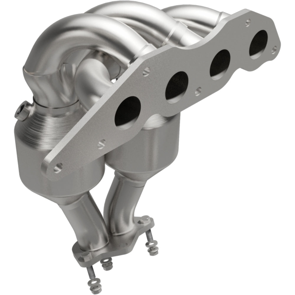MagnaFlow direct-fit catalytic converter fits 2004-2012 Mitsubishi Galant and 2006-2012 Mitsubishi Eclipse. Hardware is included to eliminate the hassle of working with corroded fa