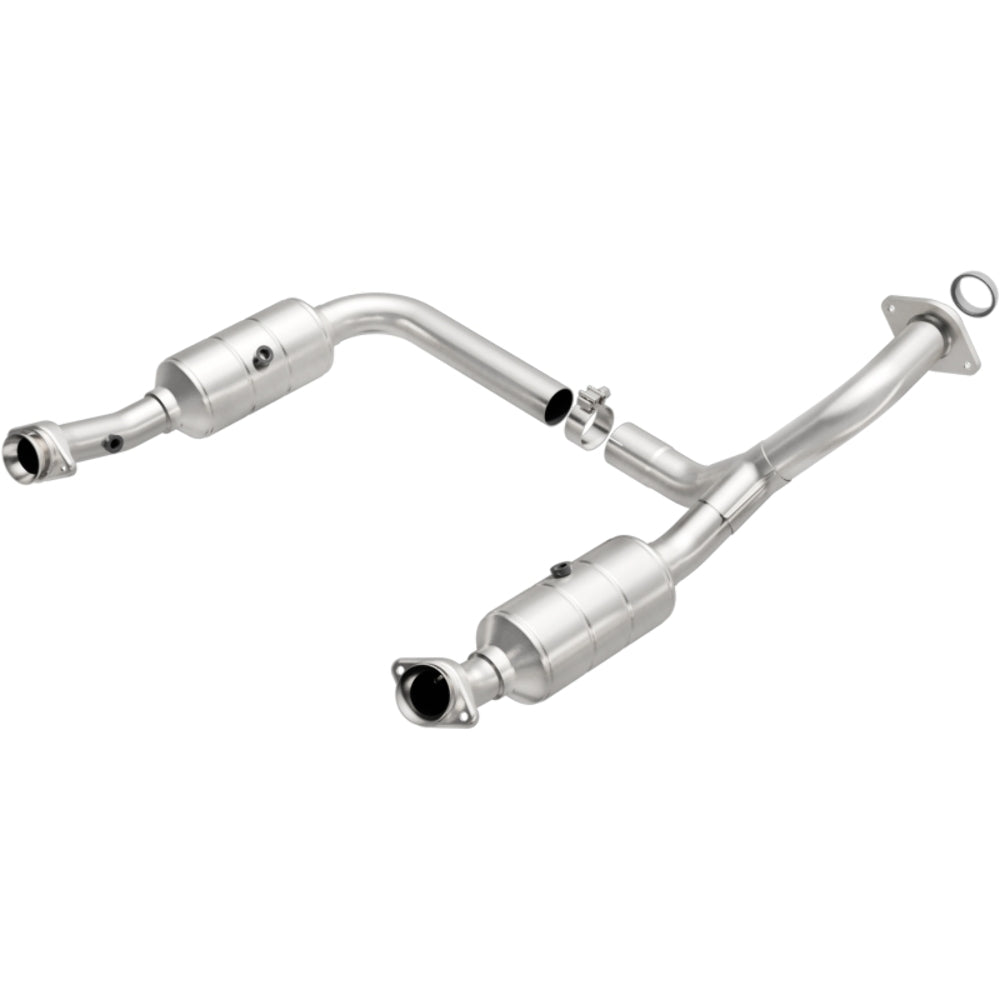 MagnaFlow direct-fit catalytic converter fits 2006-2010 Ford Explorer, 2007-2010 Ford Explorer Sport Trac, and additional vehicles and 2006-2009 Expl/Mtnr 4.6L stainless steel CARB