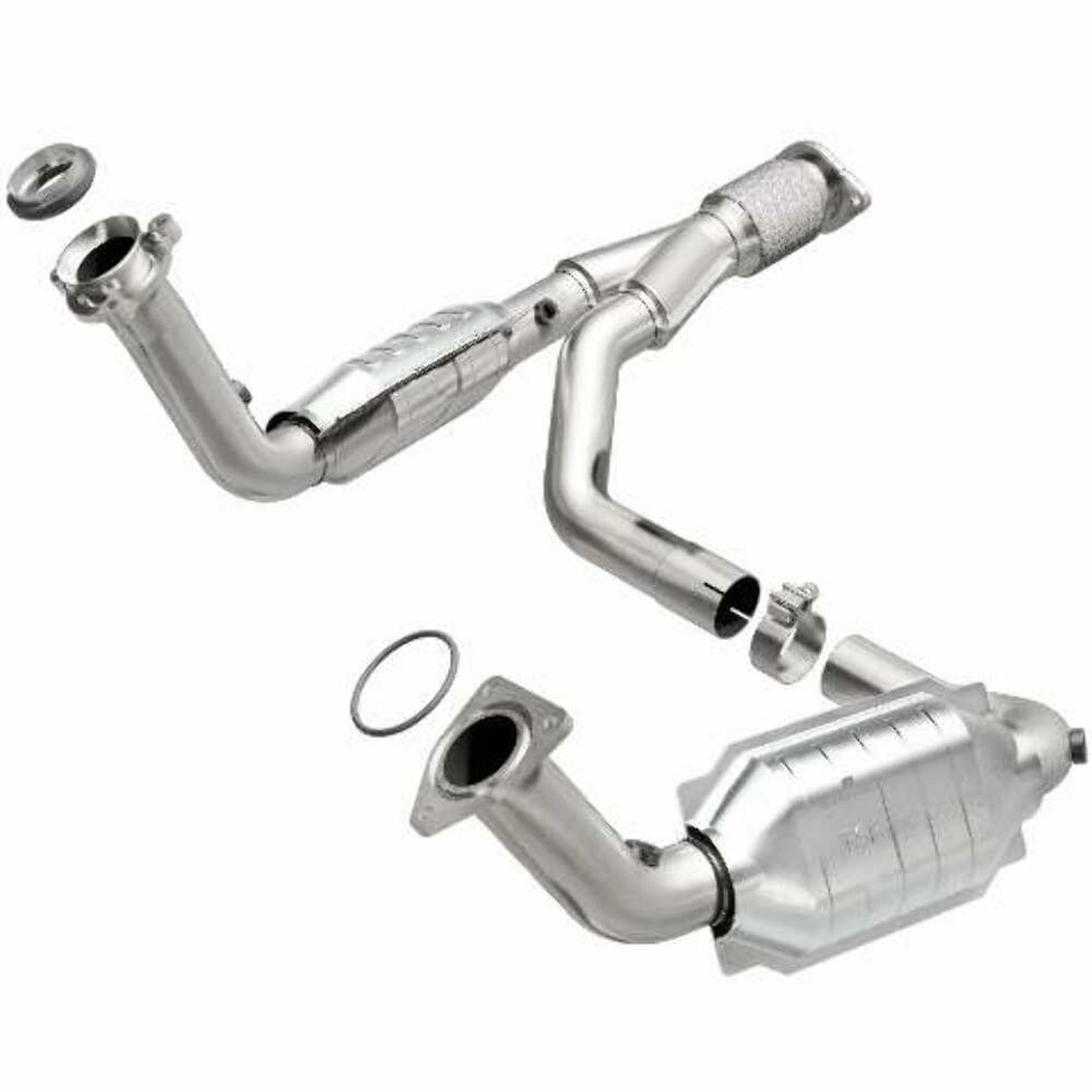 MagnaFlow direct-fit catalytic converter fits 2006-2009 Chevrolet Trailblazer, 2007-2009 GMC Envoy, and additional vehicles and 2006-2009 TB/Envoy 5.3/6.0 5.3 inch inlet/outlet sta
