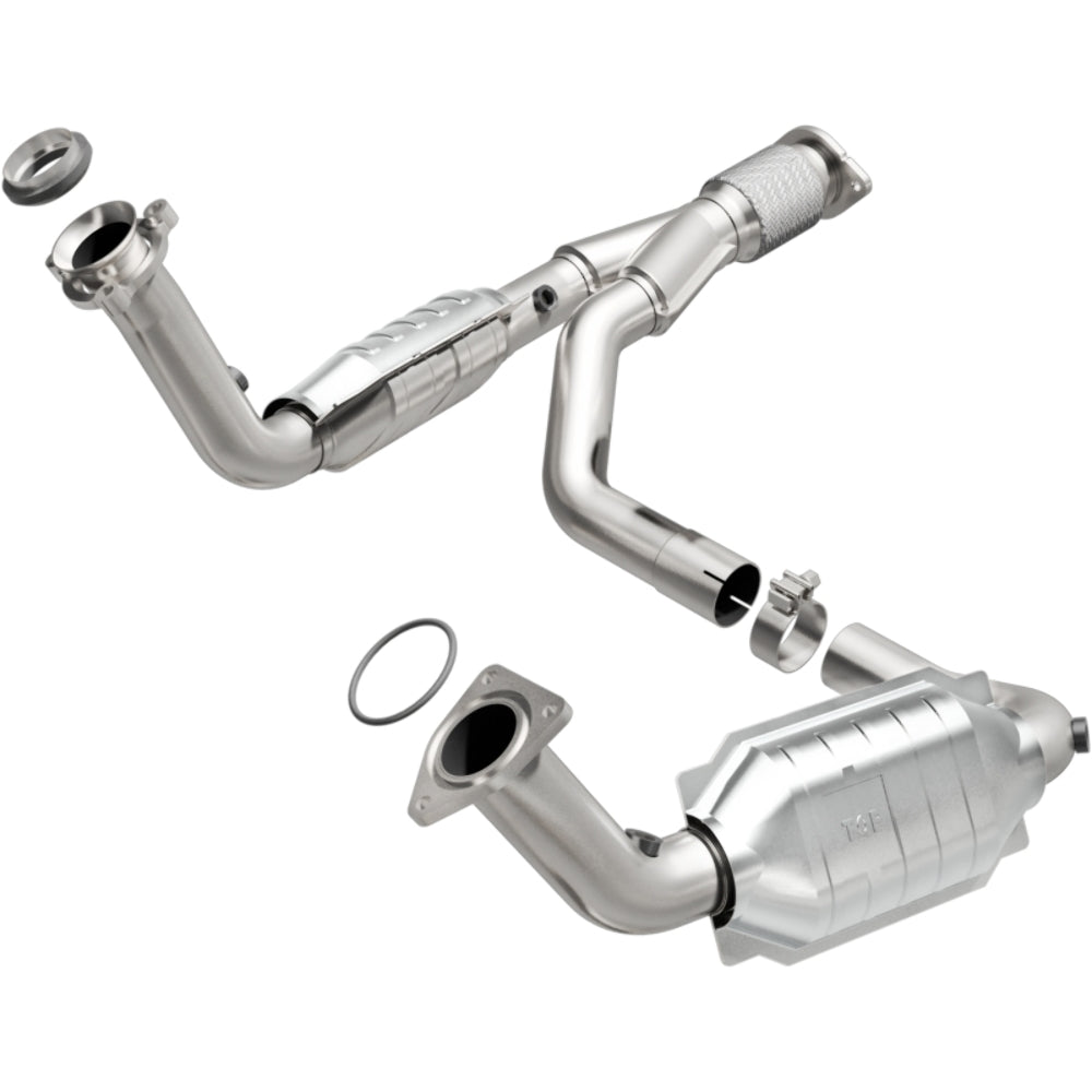 MagnaFlow direct-fit catalytic converter fits 2006-2009 Chevrolet Trailblazer, 2007-2009 GMC Envoy, and additional vehicles and 2006-2009 TB/Envoy 5.3/6.0 5.3 inch inlet/outlet sta