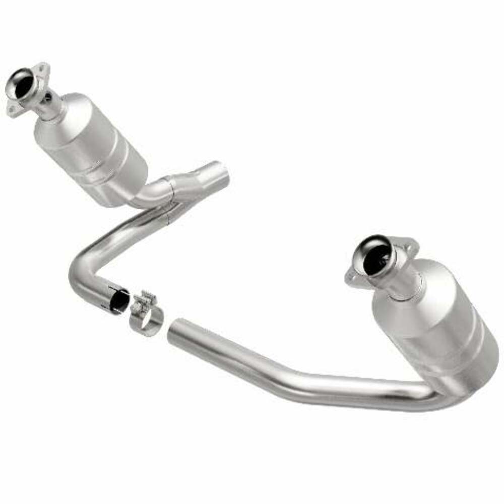 MagnaFlow direct-fit catalytic converter fits 2007-2009 Dodge Dakota and Mitsubishi Raider. Hardware is included to eliminate the hassle of working with corroded factory parts. Not