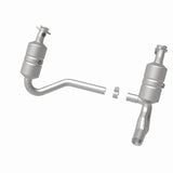 MagnaFlow direct-fit catalytic converter fits 2007-2009 Dodge Dakota and Mitsubishi Raider. Hardware is included to eliminate the hassle of working with corroded factory parts. Not
