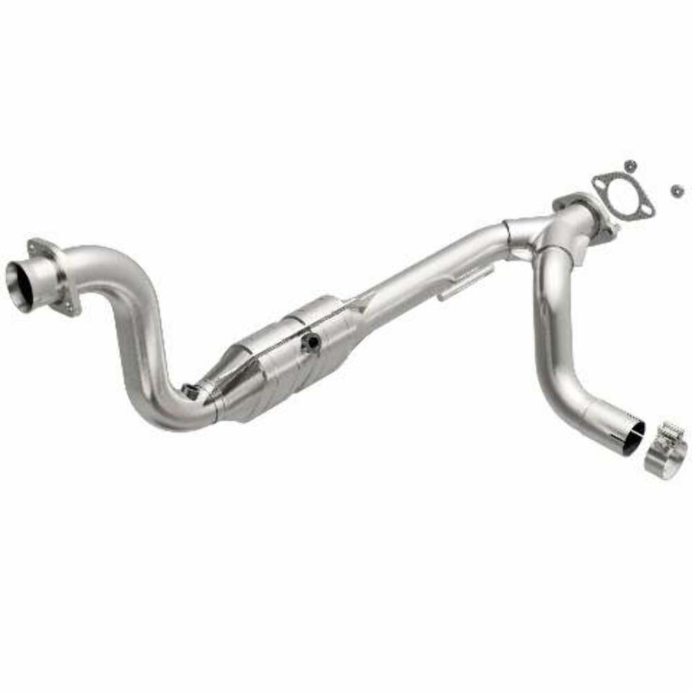 MagnaFlow direct-fit catalytic converter fits 2007-2009 Chrysler Aspen and Dodge Durango and 2007-2009 Durango 5.7 passenger side passenger side 5.7 inch inlet/outlet stainless ste