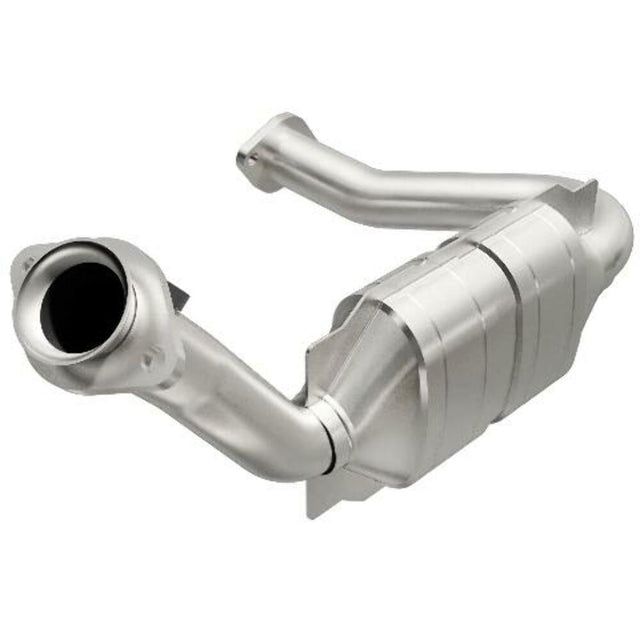 MagnaFlow direct-fit catalytic converter fits 2007-2011 Ford Ranger 4.0L and 2007-2010 Mazda B4000 4.0L driver side 4 inch inlet/outlet stainless steel CARB compliant OBDII 49677