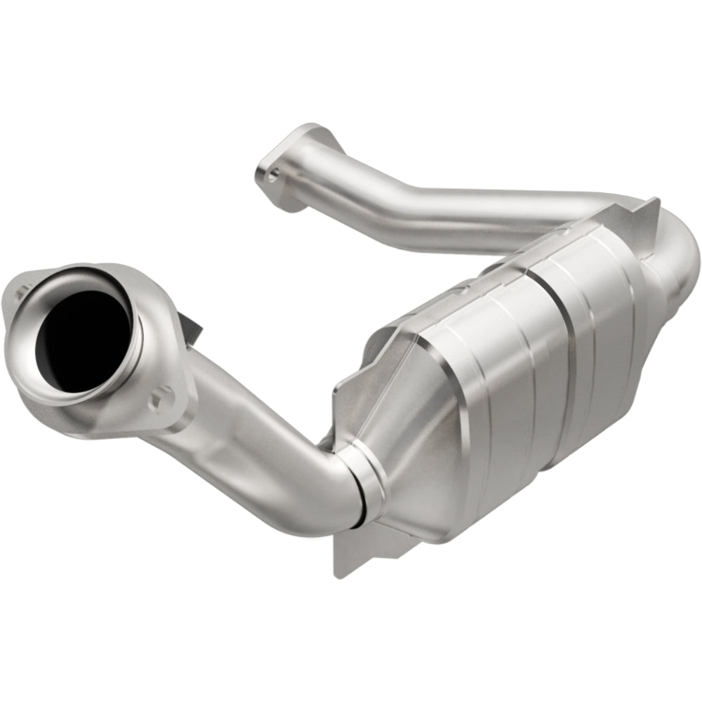 MagnaFlow direct-fit catalytic converter fits 2007-2011 Ford Ranger 4.0L and 2007-2010 Mazda B4000 4.0L driver side 4 inch inlet/outlet stainless steel CARB compliant OBDII 49677