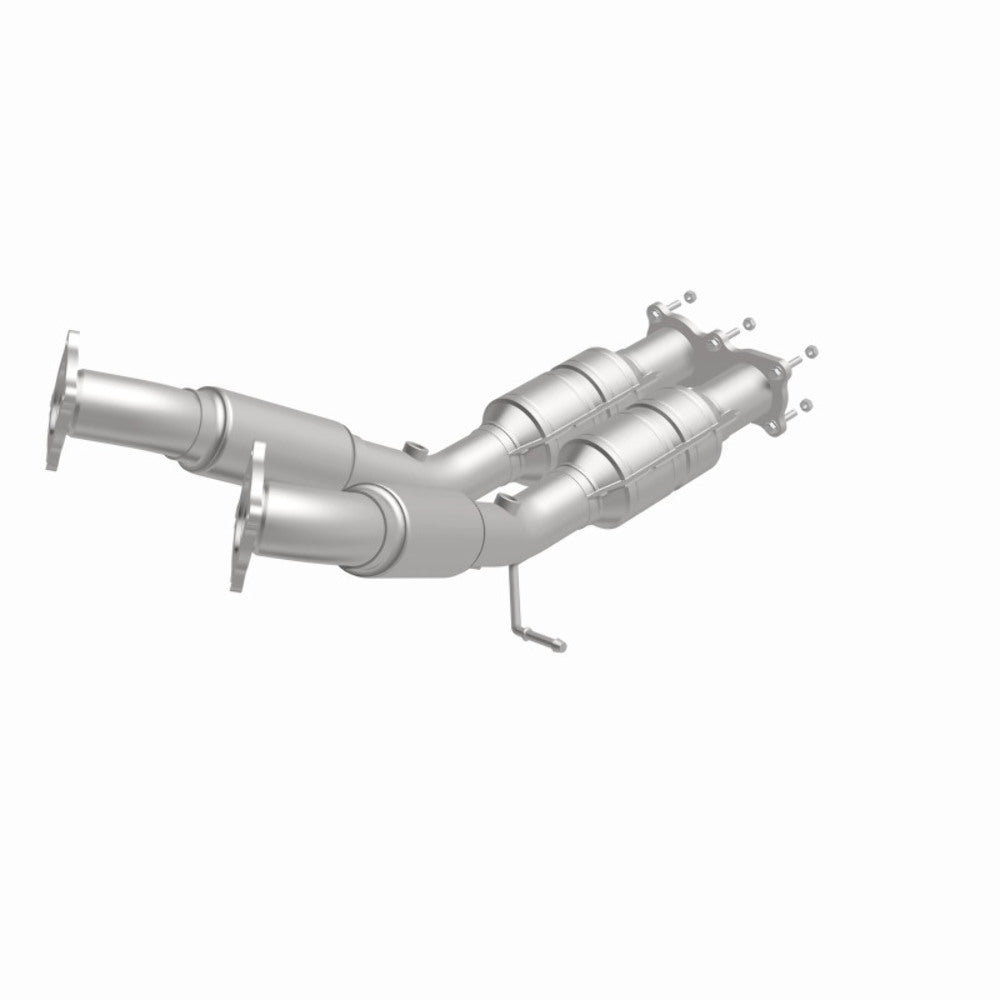 MagnaFlow direct-fit catalytic converter fits 2007-2009 Volvo S80 and 2008-2009 Volvo V70. Hardware is included to eliminate the hassle of working with corroded factory parts and 2