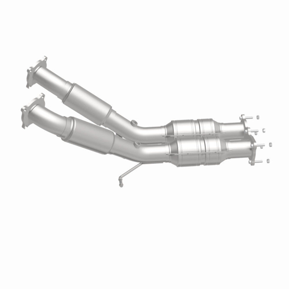 MagnaFlow direct-fit catalytic converter fits 2007-2009 Volvo S80 and 2008-2009 Volvo V70. Hardware is included to eliminate the hassle of working with corroded factory parts and 2