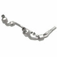 MagnaFlow direct-fit catalytic converter for 2007-2009 Jeep Wrangler 3.8 inch inlet/outlet stainless steel CARB compliant 49689