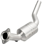 MagnaFlow direct-fit catalytic converter fits 2007-2009 Jaguar XK and Jaguar XKR, this and 2007-2009 XKR 4.2L driver side 4.2L driver side stainless steel CARB compliant OBDII 5195