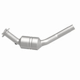 MagnaFlow direct-fit catalytic converter fits 2007-2009 Jaguar XK and Jaguar XKR, this and 2007-2009 XKR 4.2L driver side 4.2L driver side stainless steel CARB compliant OBDII 5195