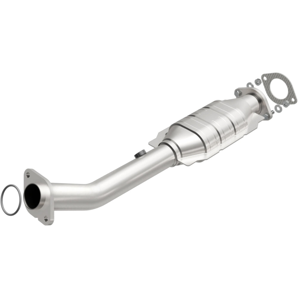 MagnaFlow direct-fit catalytic converter fits 2004-2015 Nissan Titan, 2005-2015 Nissan Armada, and more, this and 07 Titan 5.6L driver side rr 5.6L driver side stainless steel CARB