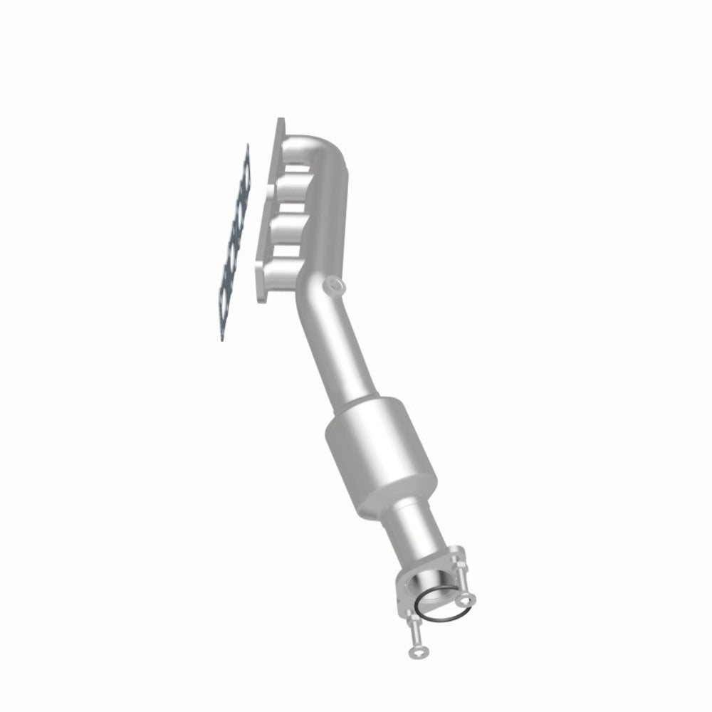 MagnaFlow direct-fit catalytic converter fits 2004-2015 Nissan Titan, 2005-2015 Nissan Armada, and more, this and 07 Titan 5.6L passenger side manif 5.6L passenger side stainless s