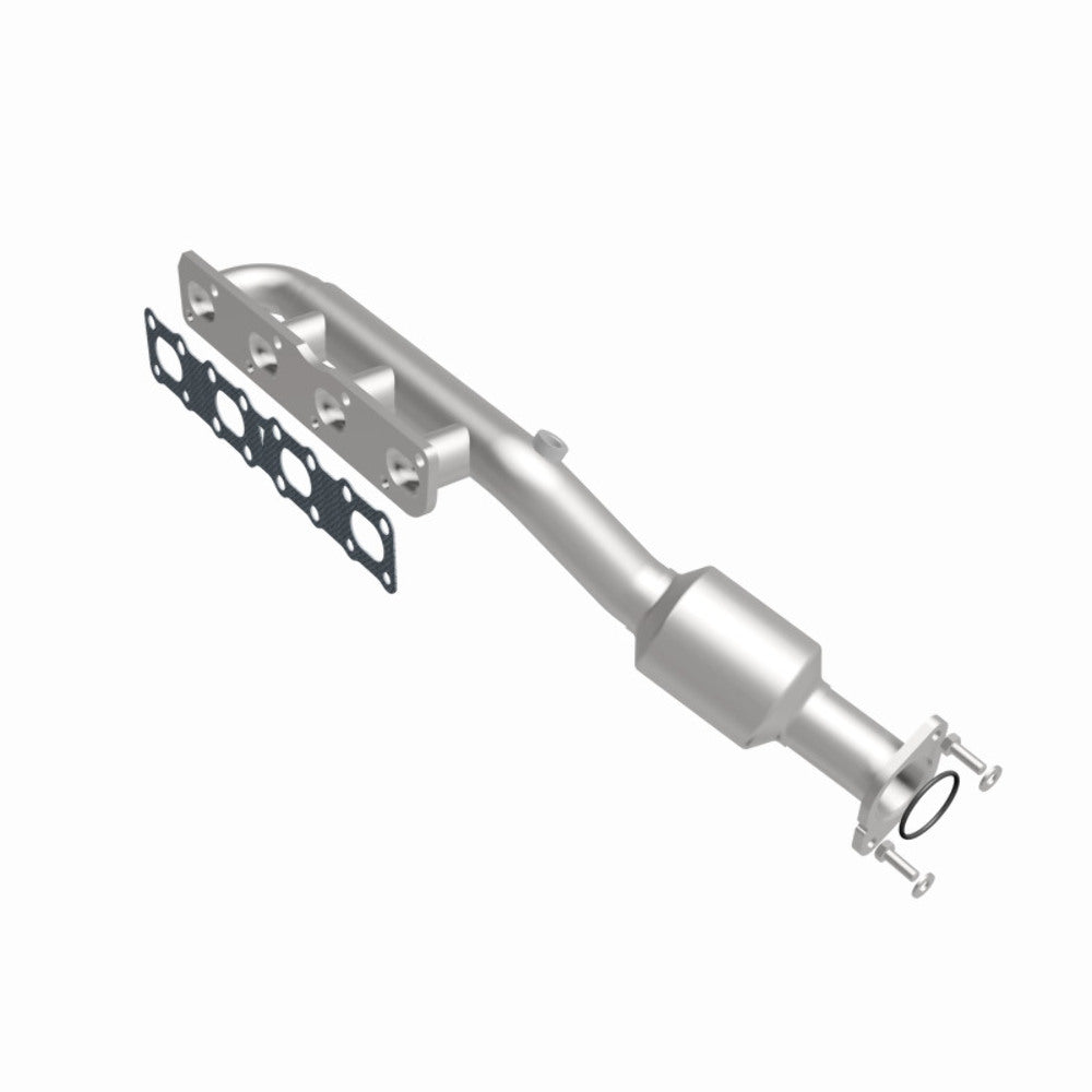 MagnaFlow direct-fit catalytic converter fits 2004-2015 Nissan Titan, 2005-2015 Nissan Armada, and more, this and 07 Titan 5.6L passenger side manif 5.6L passenger side stainless s